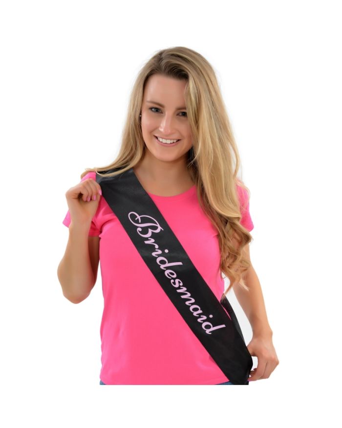 Black bridesmaid sash sales