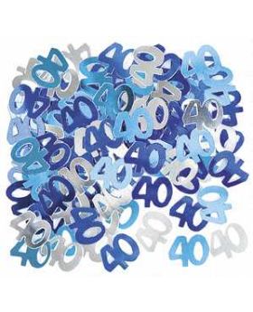 Blue Glitz 40 Party Confetti