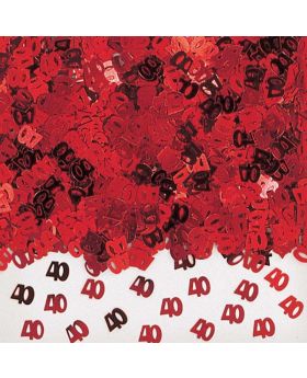 40th Red Anniversary Metallic Confetti 14g