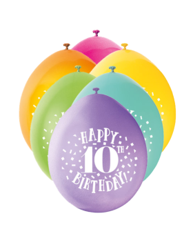 Happy 10th Birthday Latex Balloons 9"