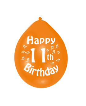 11th Birthday Latex Balloons 9"