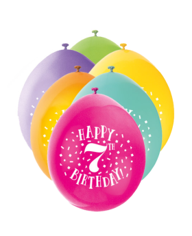 Happy 7th Birthday Latex Balloons 9"