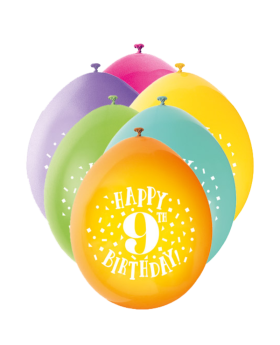 Happy 9th Birthday Latex Balloons 9"