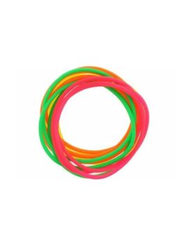 12 Neon Gummy Bangles