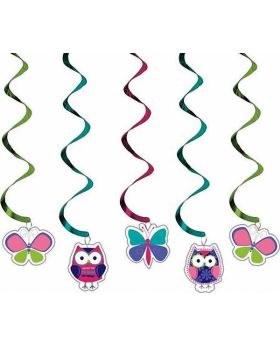 Owl Pal 5 Piece Dizzy Danglers Party Decoration