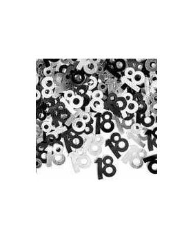 Black Glitz 18 Party Confetti