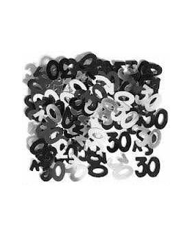 Black Glitz 30 Party Confetti