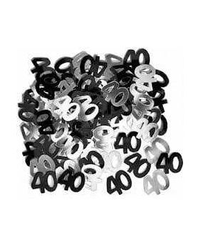 Black Glitz 40 Party Confetti