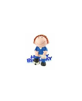 Bleu Footballer Cake Topper
