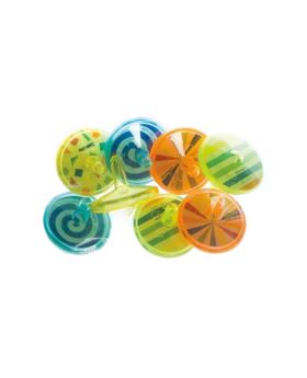 8 Clear Spin Tops