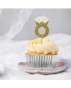 12 Engagement Ring Cupcake Toppers