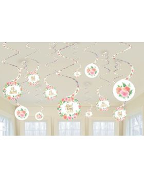 Floral Baby Swirl Decoration, pk12