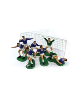 Blue Footballers Cake Decoration Set