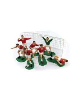 Red Footballers Cake Decoration Set