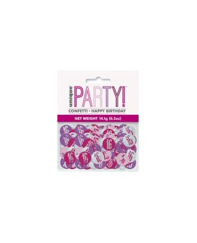 Glitz Pink Age 16 Confetti 14g