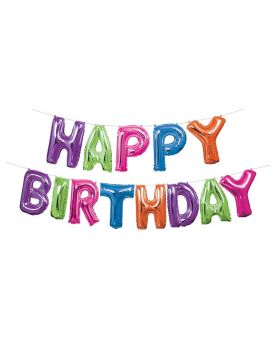 Happy Birthday Foil Balloon Banners
