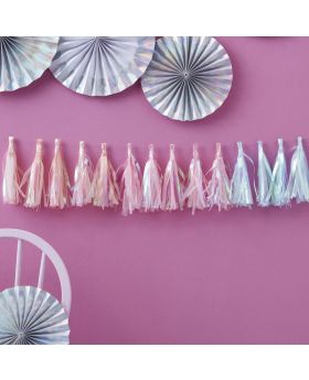 Iridescent Party Tassel Garland