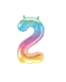 Jelli Ombre Number 2 Air Fill Balloon 14"