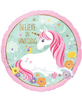 Magical Unicorn Holographic Foil Balloon 18"