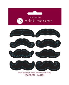 Moustache Drink Markers