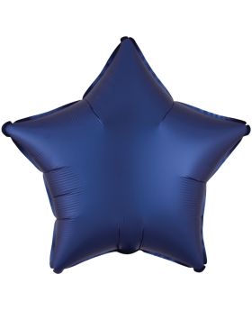 Navy Star Sateen Foil Balloon 19"
