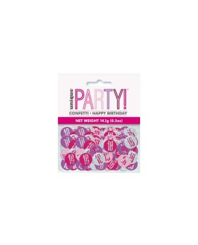 Age 18 Pink Confetti