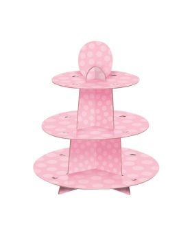 Pink Polka Dot Cupcake Stand