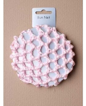 Pink Shiny Ribbon Bun Net