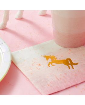 We ♥ Unicorns Cocktail Napkins, pk16