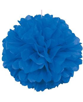 Royal Blue Paper Puff Ball Party Decoration 40cm