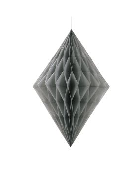 Silver Diamond Honeycomb Hanging Decoration 35cm