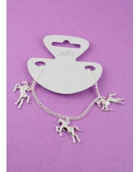 Silver Coloured Horse Charm Bracelet