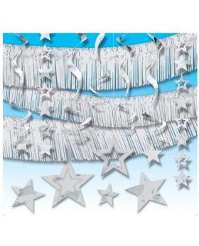Silver Giant Room Decorating Kit