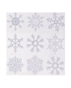 Silver Glitter Snowflake Window Clings