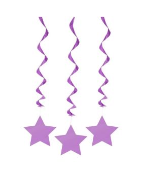 Purple Star Hanging Swirls