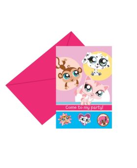 The Littlest Pet Shop Party Invitations, pk6