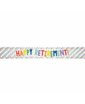 Happy Retirement Foil Banner 2.7m
