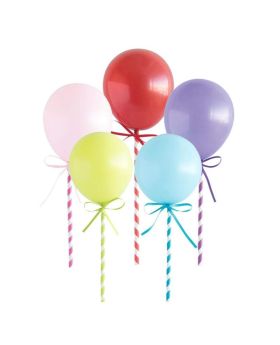 Mini Balloon Stick Cake Toppers