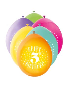 Happy 5th Birthday Latex Balloons 9"