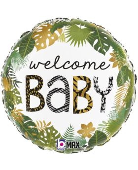 Jungle Welcome Baby Foil Balloon 18"