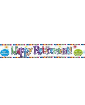 Happy Retirement Speech Bubble Foil Banner