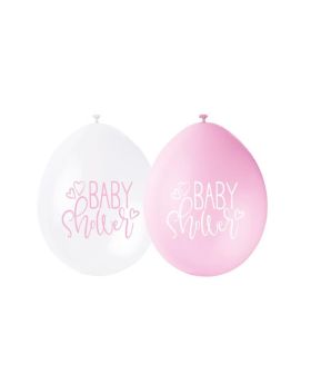 Pink Baby Shower Latex Balloons 9", pk10