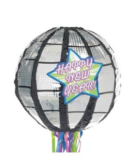 Happy New Year Disco Ball Pinata