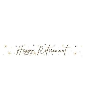 Gold Happy Retirement Foil Banner