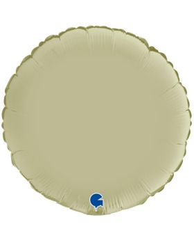 Satin Olive Green Luxury Round Foil Balloon 18"