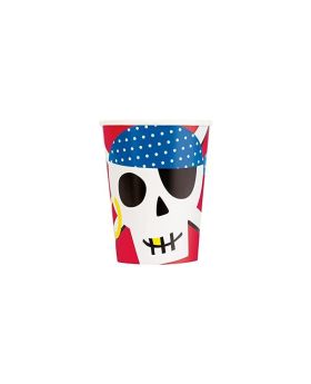 Ahoy Pirate Party Cups 270ml, pk8