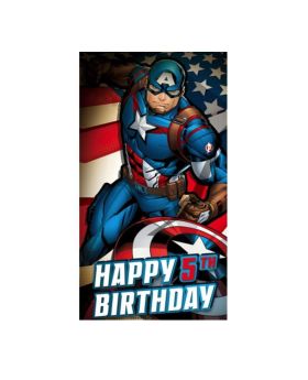 Capitan America 5th Birthday Card