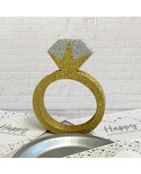 Engagement Ring Glitter Table Decoration