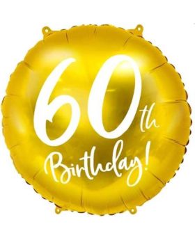 Gold 60 Foil Balloon 18"