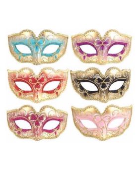 Glitter Masquerade Mask with Trim